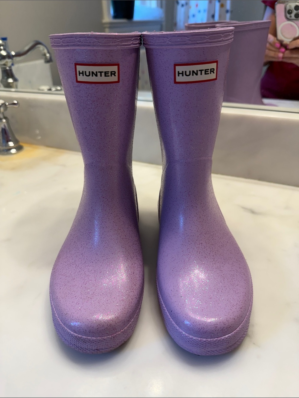 Hunter Girls' Glitter Rain Boots sz 2/3